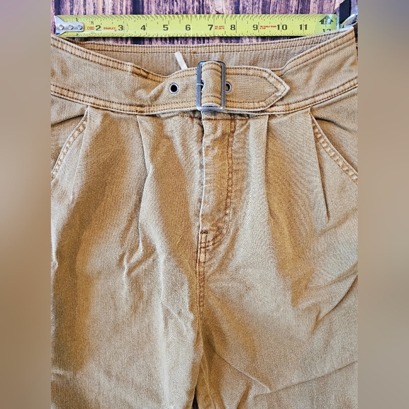 Free People Size 2 Seamed Like the Real Thing Trousers Hi-Rise Pleated Crop Pant - Picture 10 of 12